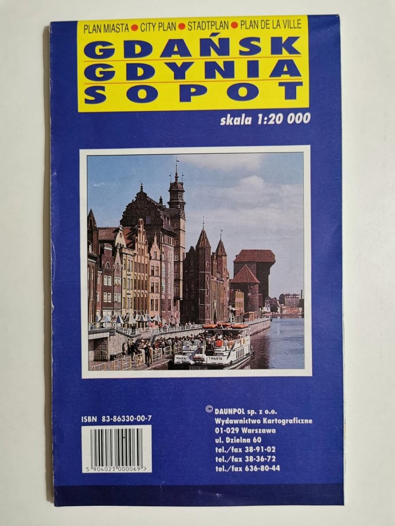 GDAŃSK GDYNIA SOPOT PLAN MIASTA 1: 20 000 