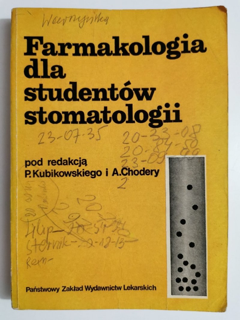 FARMAKOLOGIA DLA STUDENTÓW STOMATOLOGII 1979