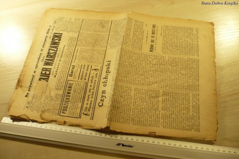 KURIER WARSZAWSKI DNIA 13 SIERPNIA 1938 R.
