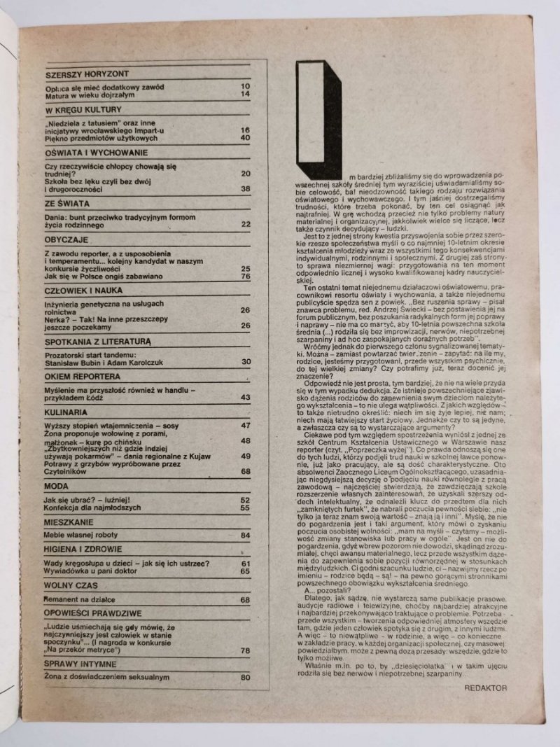 MAGAZYN RODZINNY WRZESIEŃ 1978 NR 9 (57)