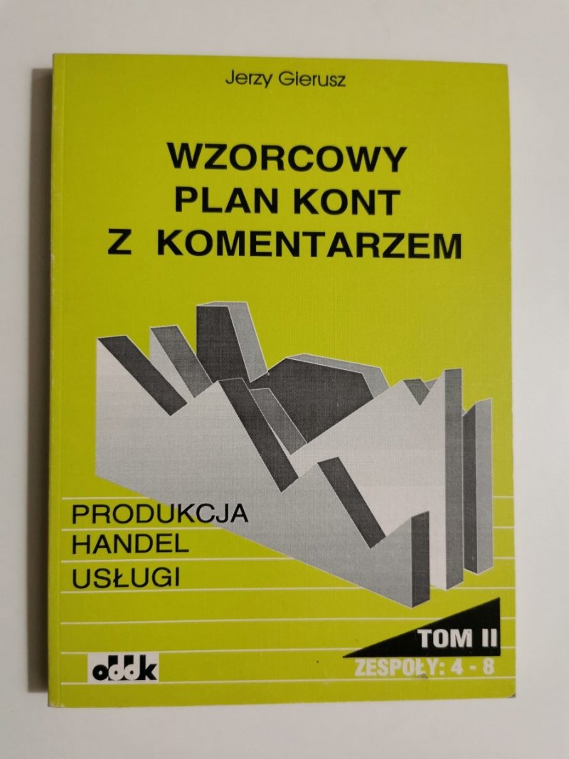 WZORCOWY PLAN KONT Z KOMENTARZEM TOM II ZESPOŁY 4-8 1994