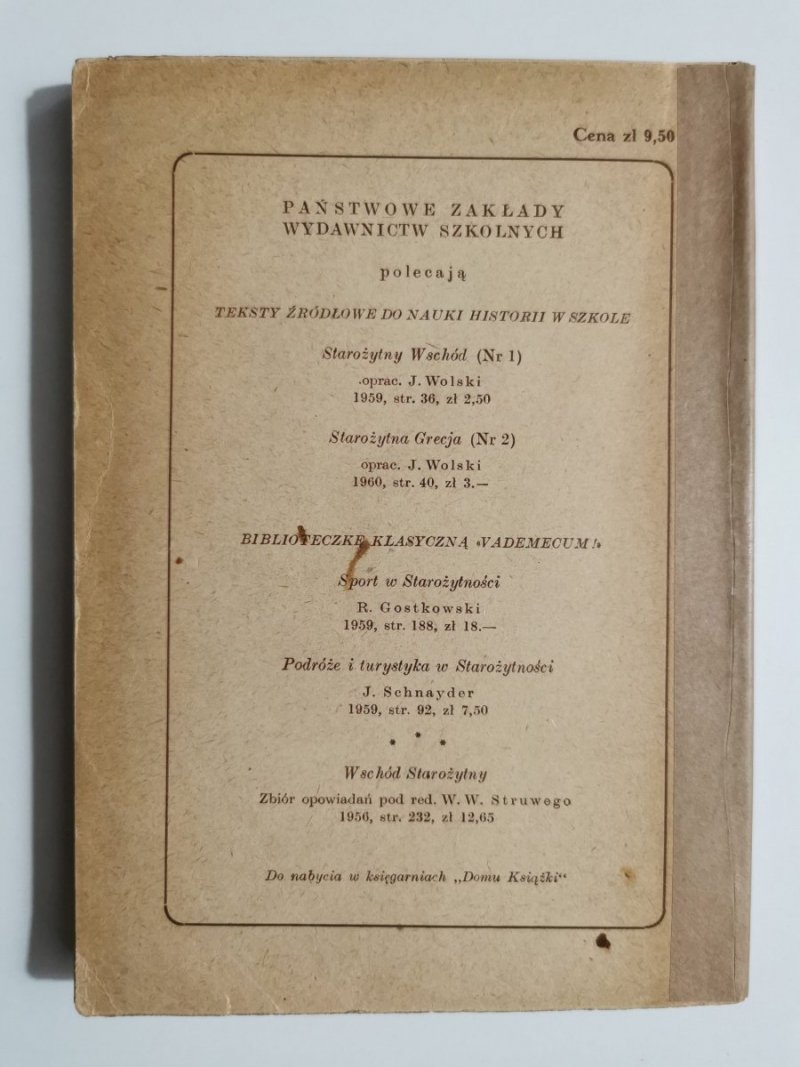 HISTORIA STAROŻYTNA - Halina Evert-Kappesowa 1962