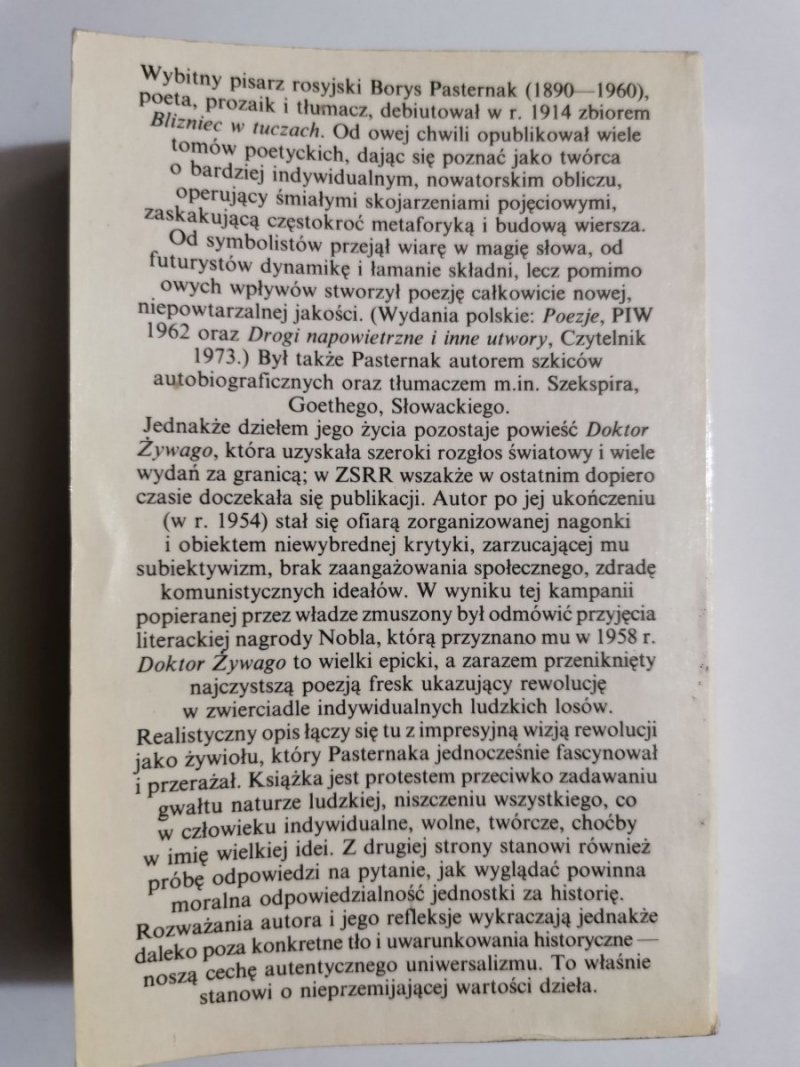 DOKTOR ŻYWAGO - Borys Pasternak 