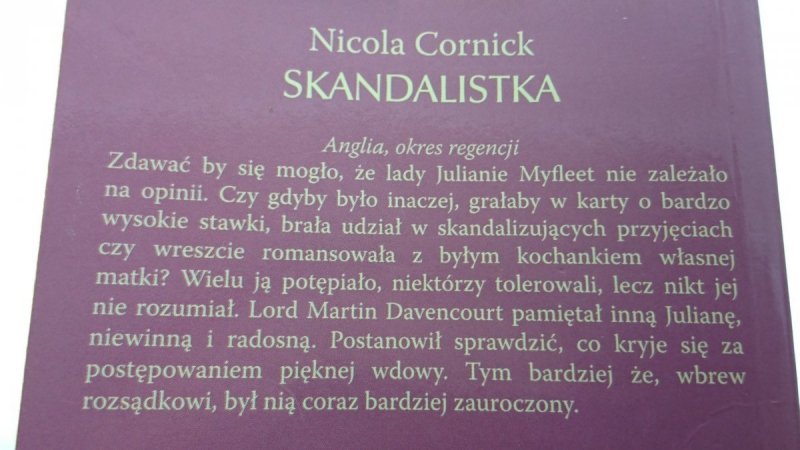 SKANDALISTKA - Nicola Cornick 2008