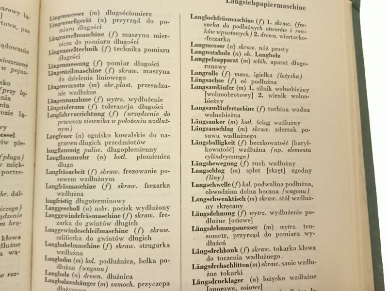 SŁOWNIK MECHANICZNY NIEMIECKO-POLSKI Red Koch 1963