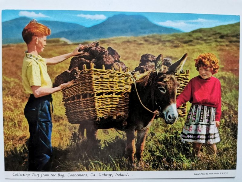 COLLECTING TURF FROM THE BOG, CONNEMARA, CO. GALWAY, IRELAND