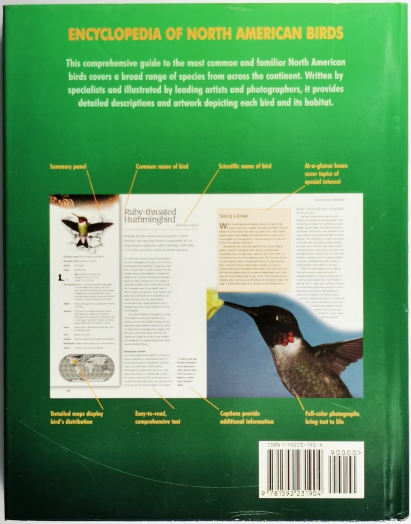 ENCYCLOPEDIA OF NORTH AMERICAN BIRDS - Derek Hall