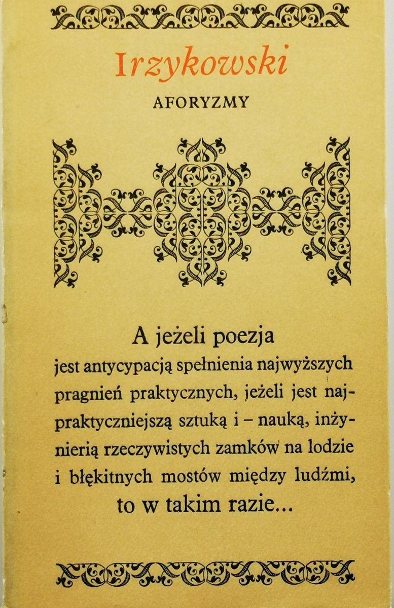 AFORYZMY - Karol Irzykowski