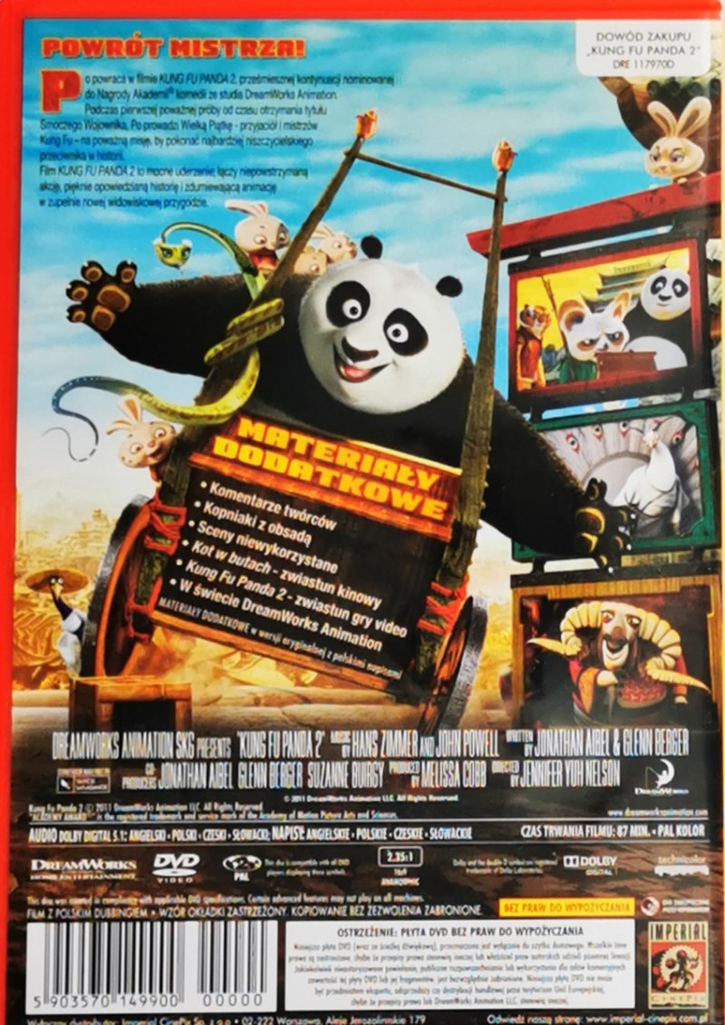 DVD. KUNG FU PANDA 2