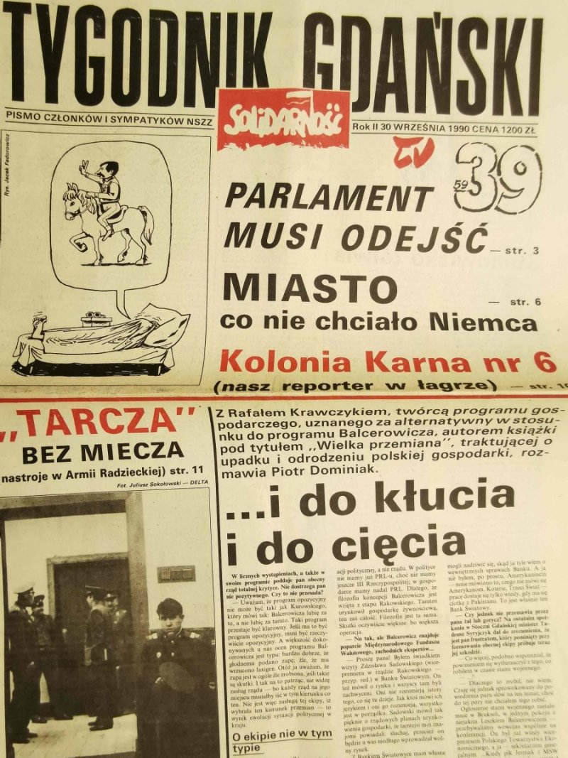 TYGODNIK GDAŃSKI ROK II 30 WRZEŚNIA 1990