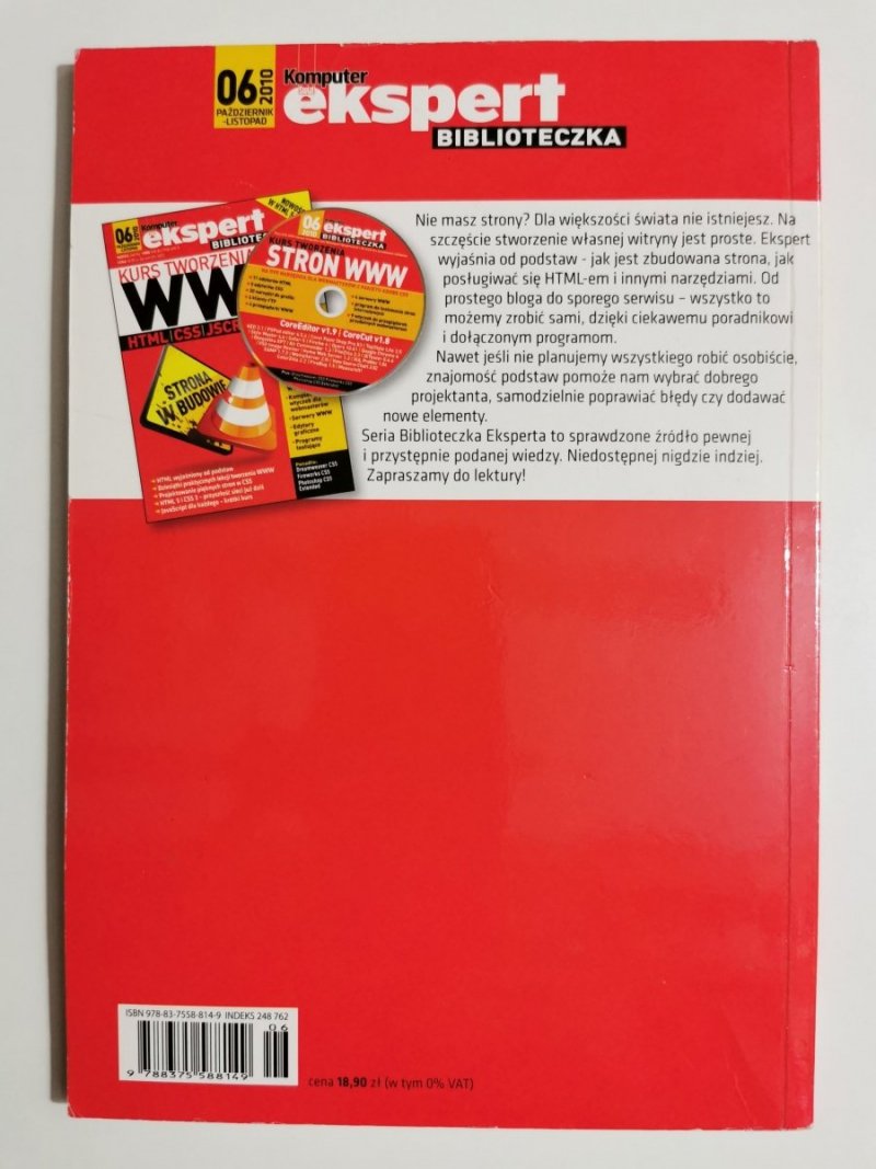 KOMPUTER ŚWIAT EKSPERT 06 2010 BIBLIOTECZKA. KURS TWORZENIA STRON WWW 