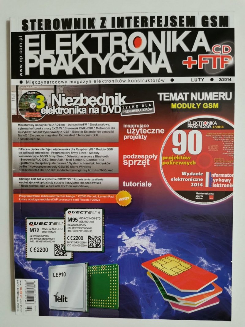 ELEKTRONIKA PRAKTYCZNA LUTY NR 2/2014 Z PŁYTĄ CD