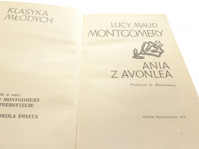 ANIA Z AVONLEA - Lucy Maud Montgomery 1976