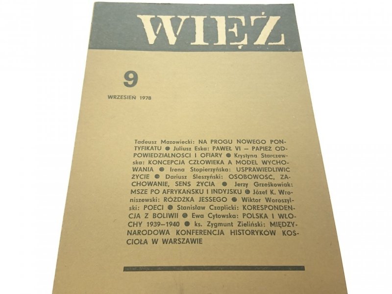 WIĘŹ 9 WRZESIEŃ 1978