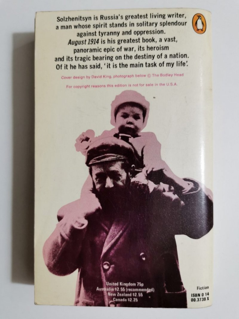 AUGUST 1914 - Alexander Solzhenitsyn 1974