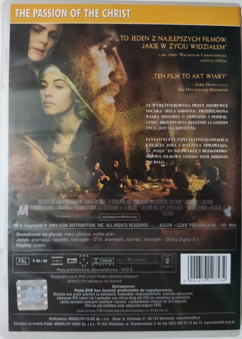 DVD. PASJA – M. GIBSON