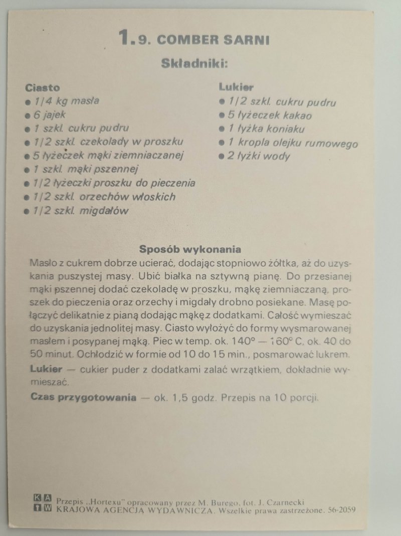COMBER SARNI PRZEPIS