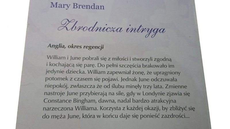 ZBRODNICZA INTRYGA - Mary Brendan 2006