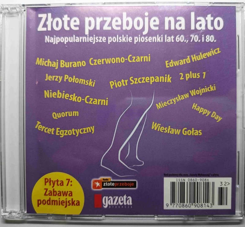 CD. ZŁOTE PRZEBOJE NA LATO PŁYTA 7: ZABAWA PODMIEJSKA