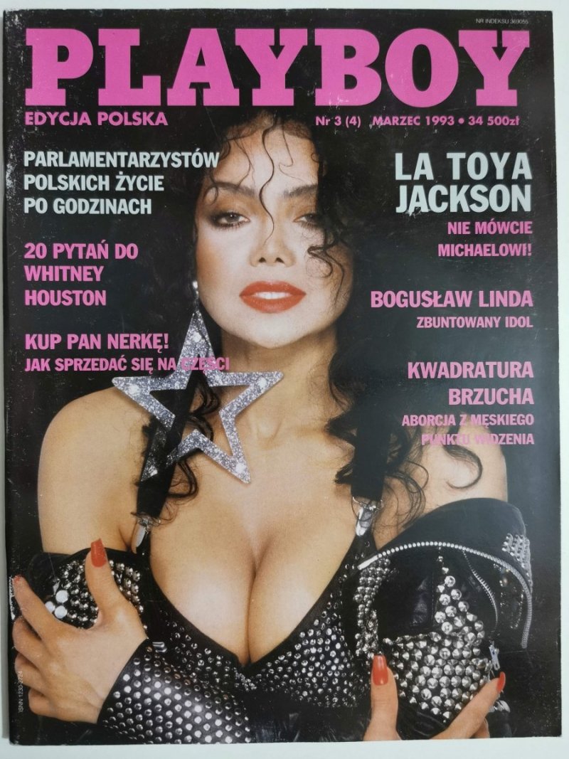 PLAYBOY NR 3 (4) MARZEC 1993 LA TOYA JACKSON 
