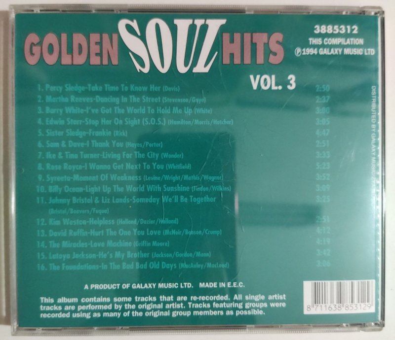 CD. GOLDEN SOUL HITS VOL. 3