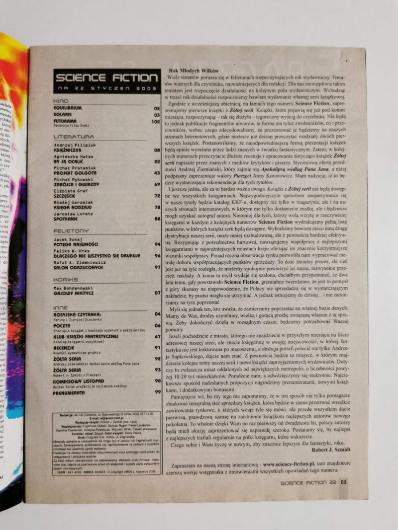 SCIENCE FICTION NR 22 STYCZEŃ 2003