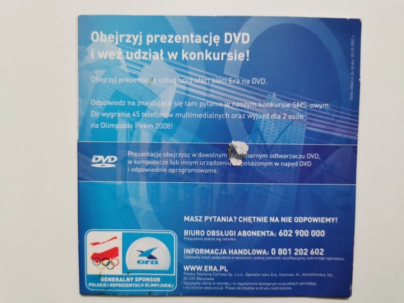 ERA GSM PREZENTACJA WEJDŹ W ŚWIAT ROZRYWKI I INFORMACJI PŁYTA CD