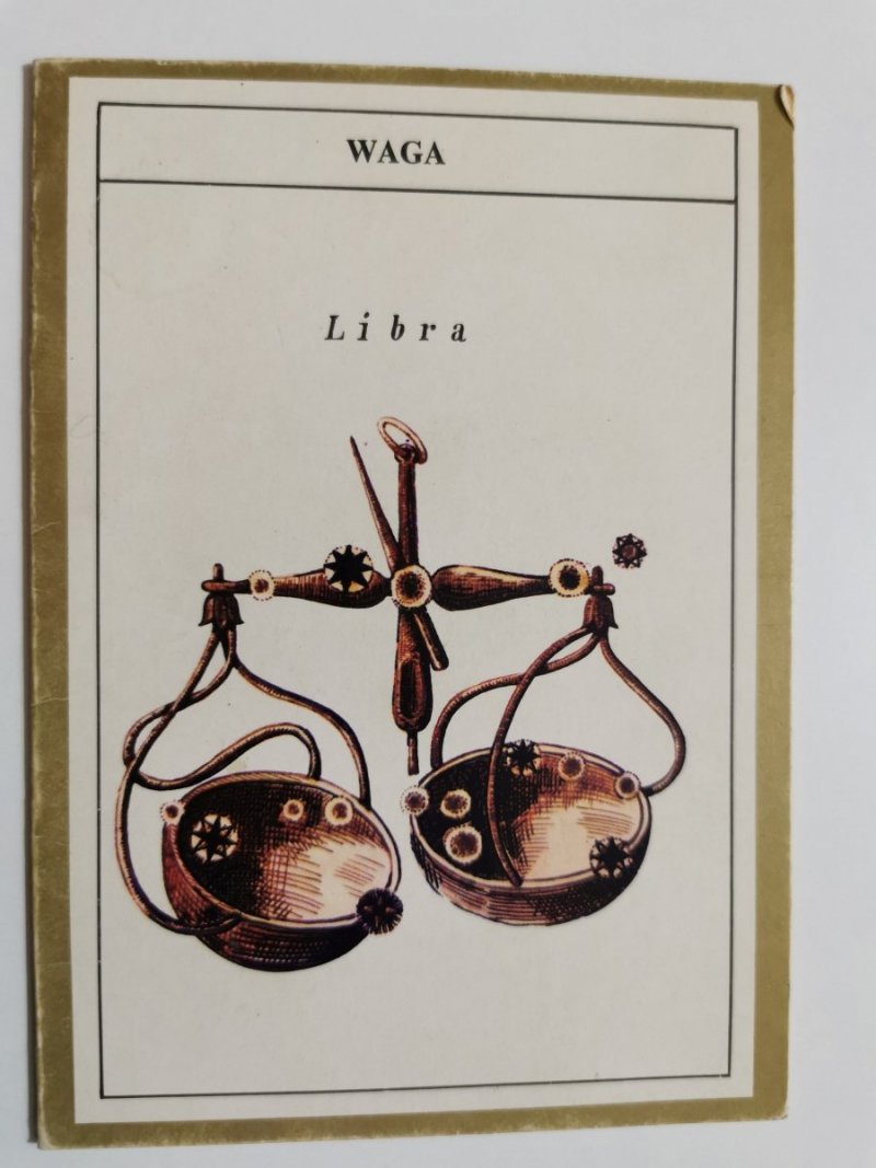 KARTKA OTWIERANA. WAGA LIBRA, WIERSZ L. SZUMAN