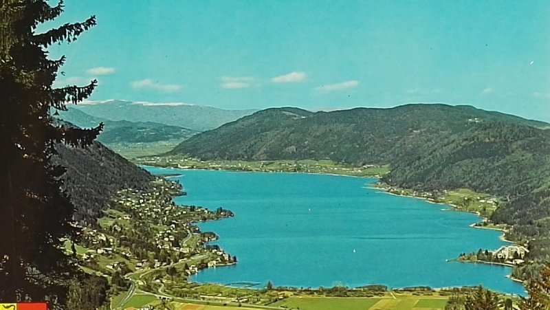 BLICK VOM OSWALDIBERG. AM OSSIACHER SEE