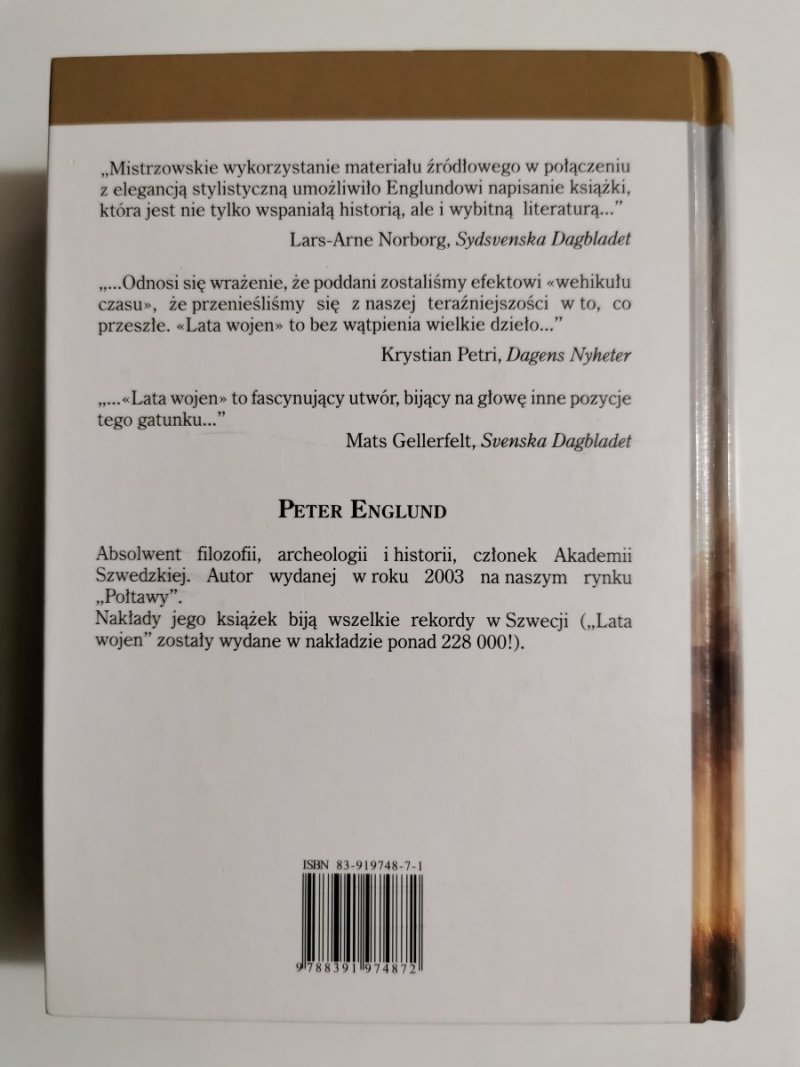 LATA WOJEN - Peter Englund 