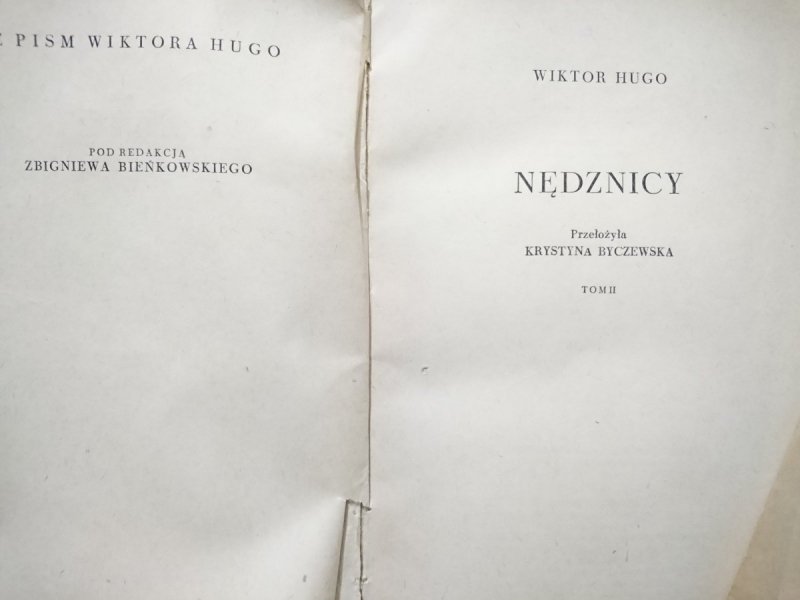 NĘDZNICY TOM II - Wiktor Hugo 1956