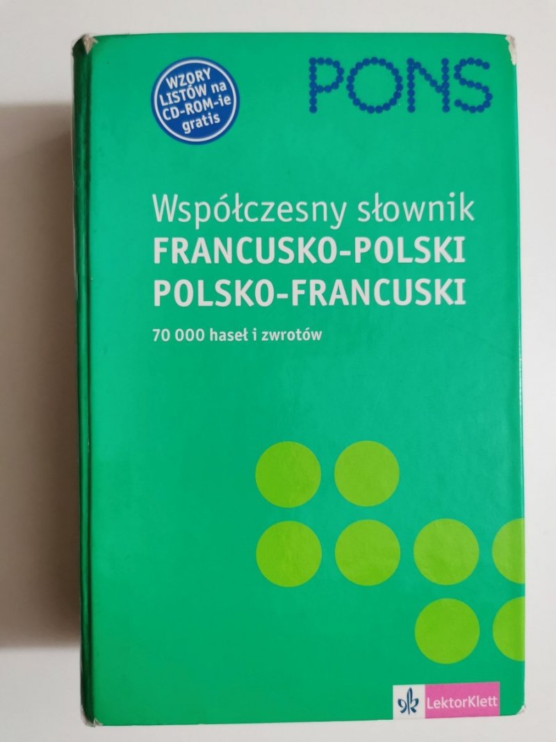 PONS WSPÓŁCZESNY SŁOWNIK FRANCUSKO-POLSKI POLSKO-FRANCUSKI 70 000 HASEŁ 2007
