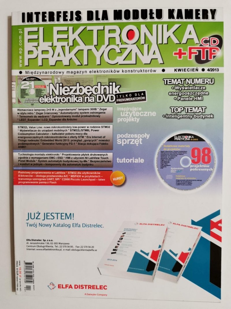 ELEKTRONIKA PRAKTYCZNA KWIECIEŃ NR 4/2013 Z PŁYTĄ CD