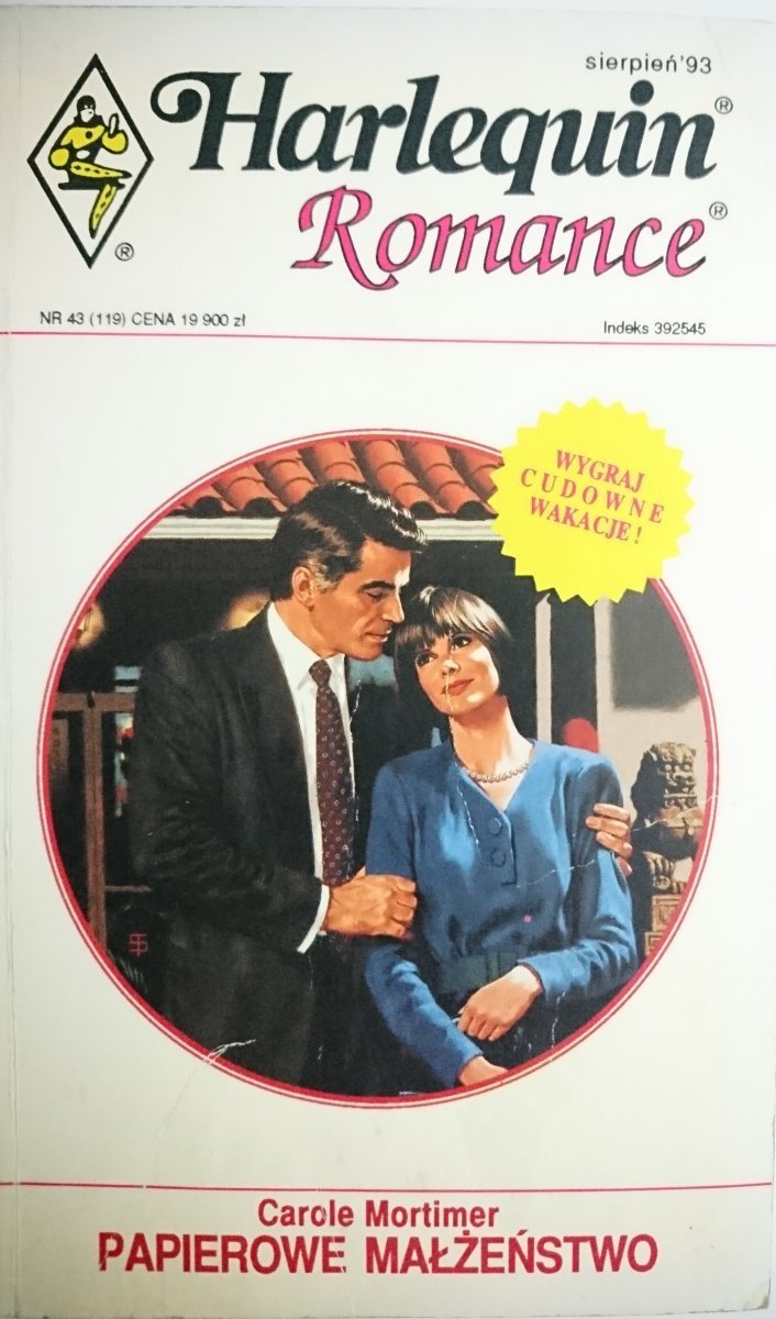 PAPIEROWE MAŁŻEŃSTWO - Carole Mortimer 1993