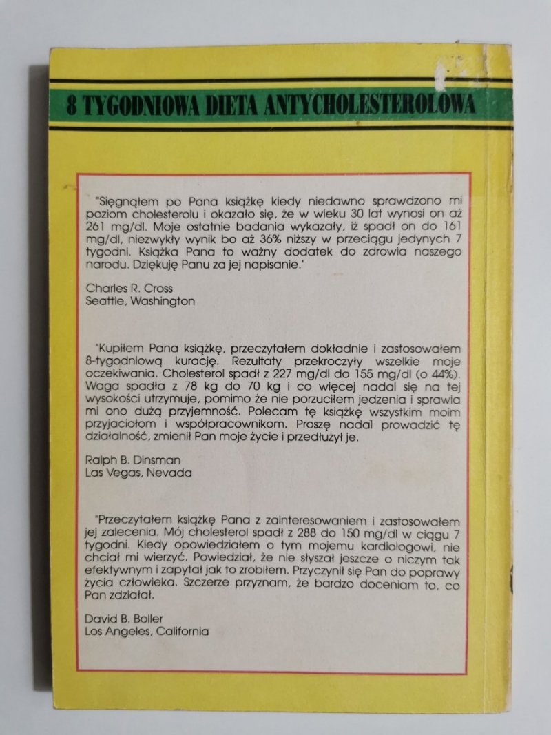 8 TYGODNIOWA DIETA ANTYCHOLESTEROLOWA - Robert E. Kowalski 1989