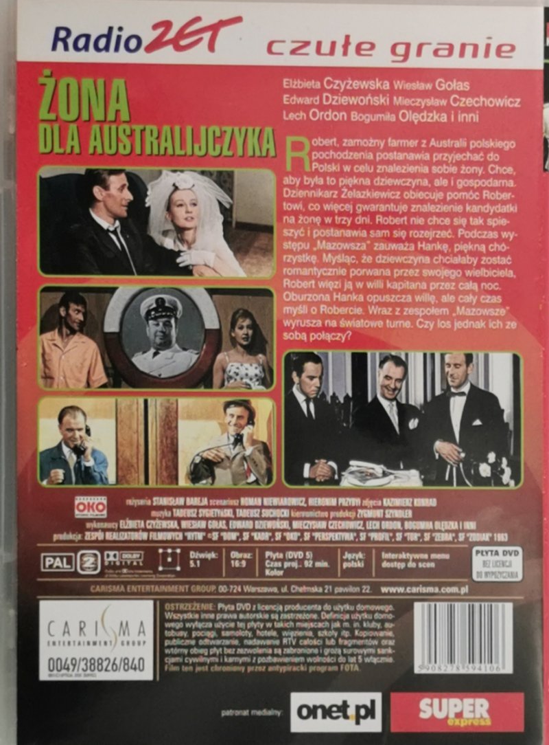 DVD. ŻONA DLA AUSTRALIJCZYKA