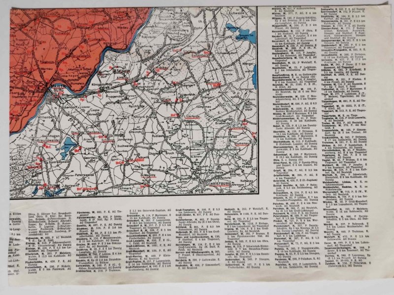 KARTE DES FREISTAATES DANZIG 1: 150 000