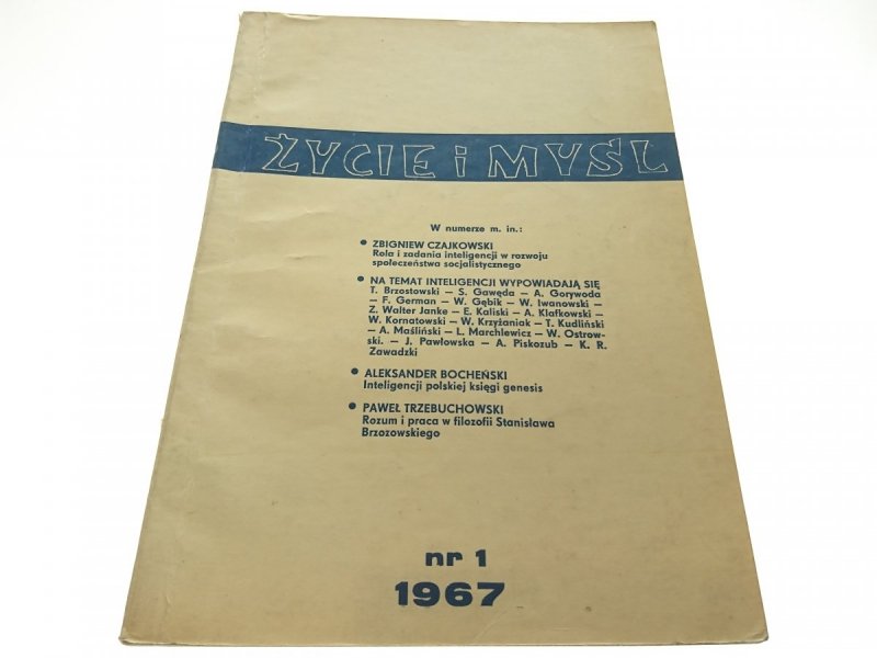 ŻYCIE I MYŚL NR 1 1967