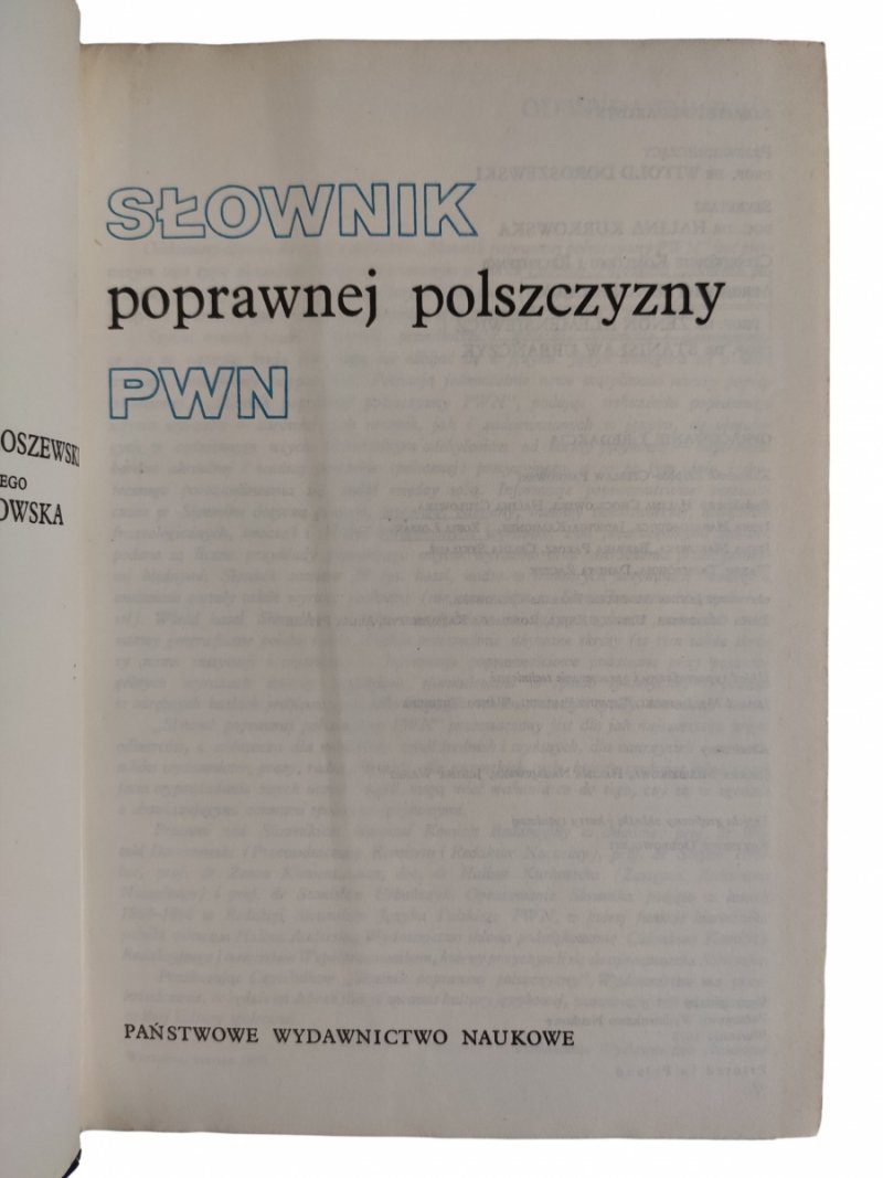 SŁOWNIK POPRAWNEJ POLSZCZYZNY
