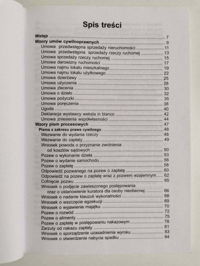 WZORY PODSTAWOWYCH UMÓW I PISM - Jacek Gieracki 2003