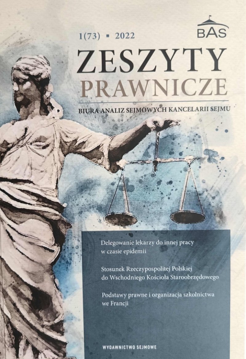 ZESZYTY PRAWNICZE. 1(73) 2022