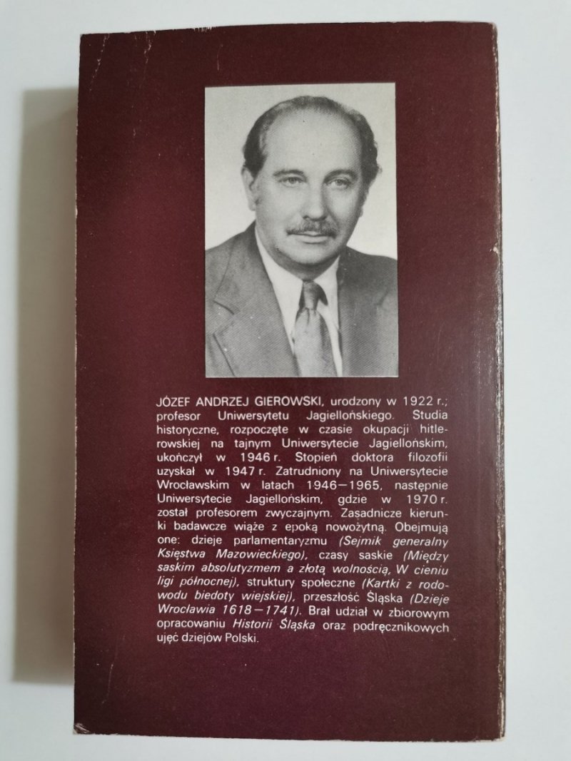 HISTORIA POLSKI 1505-1864 CZĘŚĆ 2 - Józef Andrzej Gierowski 1978