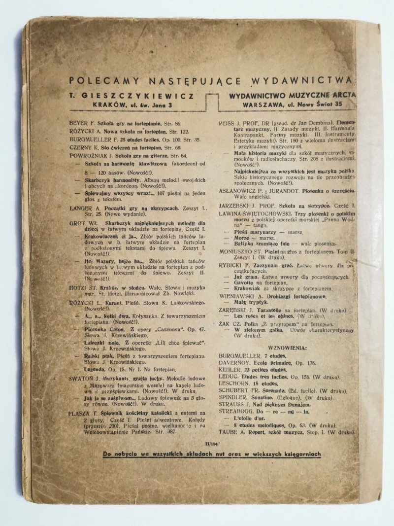 NOWA SZKOŁA NA FORTEPIAN - Aleksander Różycki 