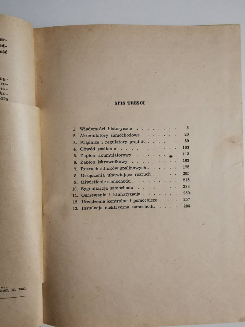 Elektrotechnika samochodowa - Z. Cisło, L. Osterloff 1962