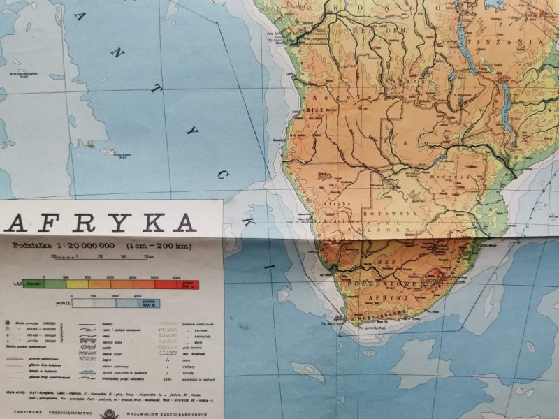 AFRYKA SKALA 1:20 000 000 1967