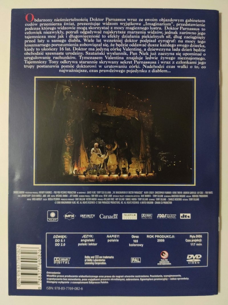 DVD. PARNASSUS, CZŁOWIEK KTÓRY OSZUKAŁ DIABŁA