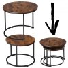 Zestaw dwóch stolików loft Galen Small Rustic