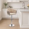 Hoker barowy Cofton Chrom beżowy Velvet