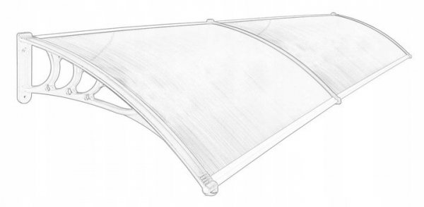 Daszek plastikowy MAKO DUO 100x200cm czarny