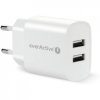 Ładowarka sieciowa 230V EVERACTIVE SC-220 2xUSB-A 12W 2,4A biała